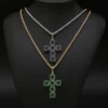 6_20ee1482-2aa2-41ed-8fe9-3e75d3e9b64b_600x600 Round Green VVS Diamond CROSS Hip Hop Pendant, Sterling Silver Iced Out Birthday Gift Pendant, Charm Diamond Hip Hop Pendant