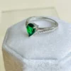 6_613ec847-e0b7-4e7e-8f33-fb1743d4d0ef_600x600 Vintage Emerald Pear Shaped Engagement Ring Silver, Tear Drop Emerald Green Twin Band Promise Ring 925 Sterling Silver Birthday Gift for Her
