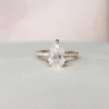 Pear Moissanite Solitaire Diamond Engagement Ring, Sterling Silver Moissanite Diamond Wedding Ring For Bridal, 10K/14K Gold Anniversary Diamond Ring For Gift