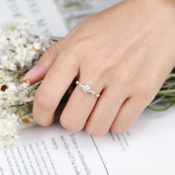 6_9f05c7f0-d5e8-42c5-89f2-48ac66933cc0_600x600 Round Moissanite Solitaire Diamond Engagement Ring, Moissanite Wedding Ring, Silver Moissanite Diamond Women Ring, Proposal Gold Ring For Her