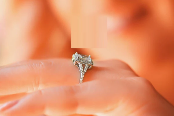 Radiant Halo Moissanite Solitaire Diamond Engagement Ring, Moissanite Wedding Ring, Silver Moissanite Diamond Women Ring, Proposal Gold Ring For Her