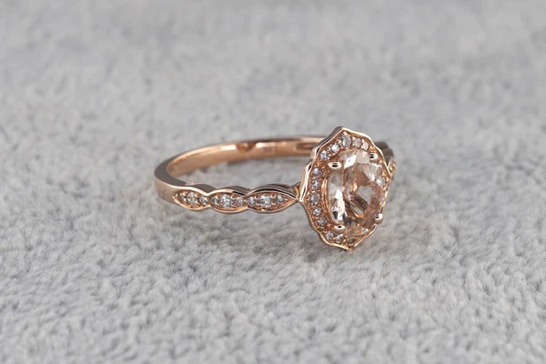 6_b059dd38-4cd6-4792-9842-1210a7cdb231_600x600 Oval Pink Morganite Diamond Women Ring, Sterling Silver Halo Diamond Wedding Ring For Bridal, Solid Gold Morganite Ring For Anniversary Gift