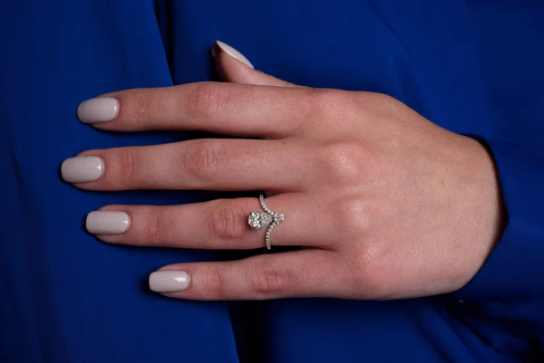 Pear Moissanite Solitaire Diamond Engagement Ring, Sterling Silver Moissanite Diamond Wedding Ring For Bridal, 10K/14K Gold Anniversary Diamond Ring For Gift