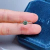 6_ffb9df5c-2768-4975-8acf-298cb723d1bd_600x600 Dainty Green Moissanite Ring, Sterling Silver Band Ring, Unique Wedding ring, Cushion Moissanite, Green Gemstone Ring, Bridal Rings