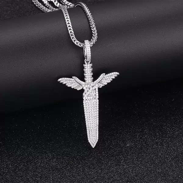 7_0e45df0e-39ff-4bff-aa80-5a5411861126_600x600 Customized ANGLE CROSS Round VVS Moissanite Diamond Hip Hop Pendant, Sterling Silver Iced Out Birthday Gift Pendant, Charm Moissanite Diamond Hip Hop Pendant