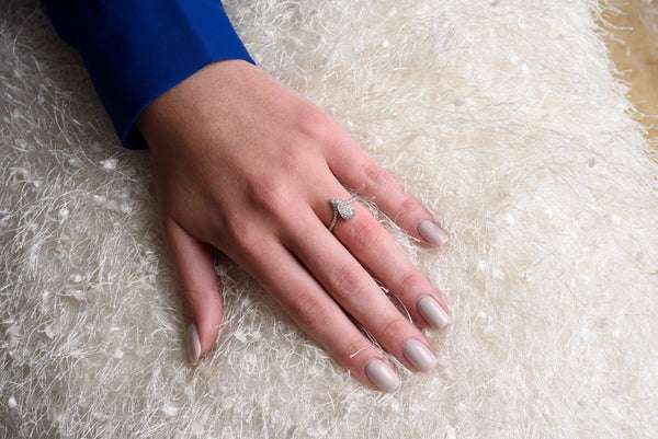 Pear Moissanite Solitaire Diamond Engagement Ring, Sterling Silver Moissanite Diamond Wedding Ring For Bridal, 10K/14K Gold Anniversary Diamond Ring For Gift