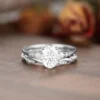 7_18e1c888-70c6-40ae-9427-71bfad7791c7_600x600 Oval Moissanite Solitaire Diamond Engagement Ring Set, Moissanite Wedding Ring Set, Silver Moissanite Diamond Women Ring, Proposal Gold Ring For Her