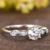 7_19b8d67c-185f-4a0d-a52c-75762c939578_600x600 Round Moissanite Solitaire Diamond Engagement Ring, Moissanite Wedding Ring, Silver Moissanite Diamond Women Ring, Proposal Gold Ring For Her