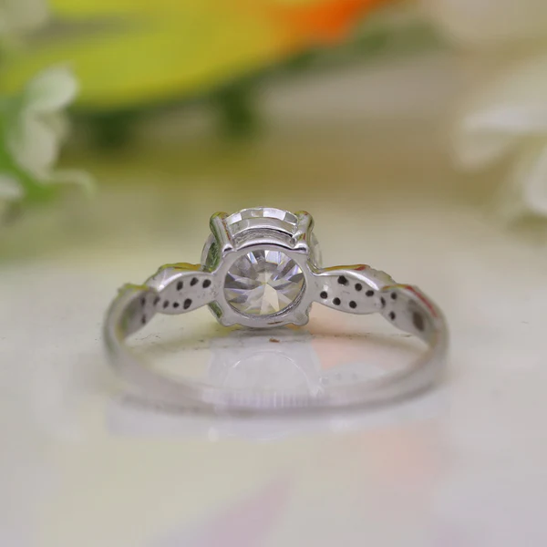 7_23093d96-fd6a-4d2c-900b-25f56dc196f0_600x600 Round Moissanite Engagement Ring 14k White Gold Diamond Wedding Ring Anniversary Ring Twisted Infinity Band Ring for women
