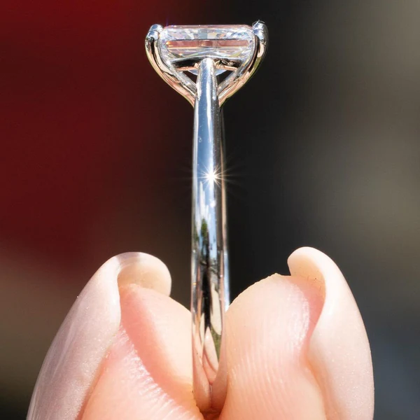 2 CT Radiant Cut Solitaire Diamond Ring 14K Gold Moissanite Ring Radiant Moissanite Engagement Ring Anniversary Ring Radiant Cut Bridal Ring