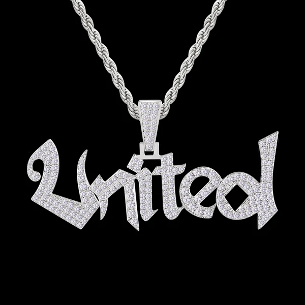 Round White VVS Diamond Customized Letter Hip Hop Pendant, Sterling Silver Iced Out Birthday Gift Pendant, Charm Diamond Hip Hop Pendant