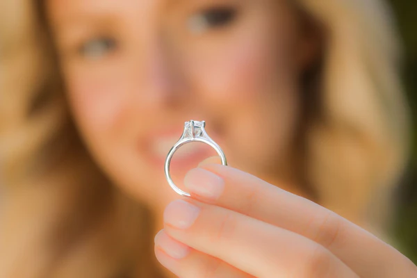 Pear Moissanite Solitaire Diamond Engagement Ring, Sterling Silver Moissanite Diamond Wedding Ring For Bridal, 10K/14K Gold Anniversary Diamond Ring For Gift