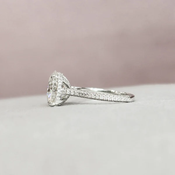 Round Moissanite Solitaire Diamond Engagement Ring, Sterling Silver Moissanite Diamond Wedding Ring For Bridal, 10K/14K Gold Anniversary Diamond Ring For Gift