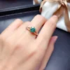 Dainty & Gorgeous Green Moissanite Ring 2ct D Color Anniversary Gift For Wife, Sterling Silver and Solid Gold Women Ring For Wedding Gift, Women's Ring Promise ring, Proposal Ring For Her