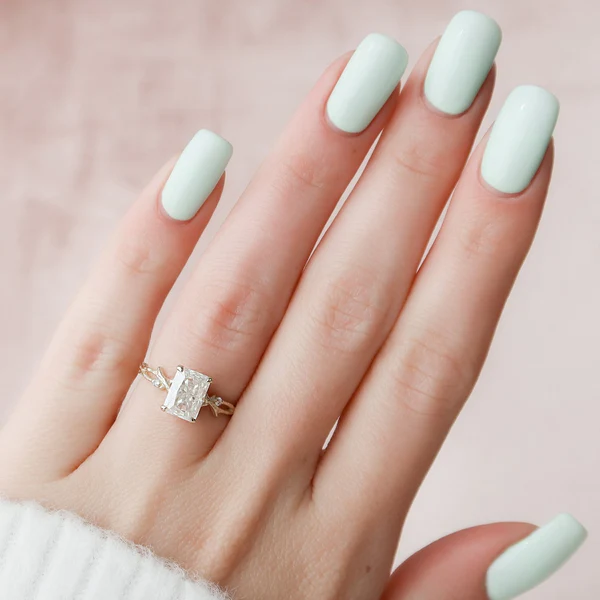 Radiant Moissanite Solitaire Diamond Engagement Ring, Sterling Silver Moissanite Diamond Wedding Ring For Bridal, 10K/14K Gold Anniversary Diamond Ring For Gift