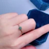 8_0d908ad3-985b-4289-975e-974740d9d255_600x600 Dainty Green Moissanite Ring, Sterling Silver Band Ring, Unique Wedding ring, Cushion Moissanite, Green Gemstone Ring, Bridal Rings