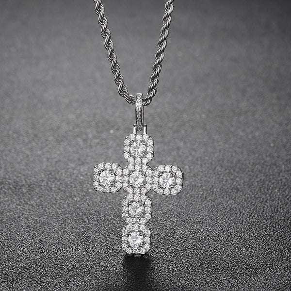 8_1b9854a8-d1b4-49d9-9f37-e57ec2b22723_600x600 Round Green VVS Diamond CROSS Hip Hop Pendant, Sterling Silver Iced Out Birthday Gift Pendant, Charm Diamond Hip Hop Pendant