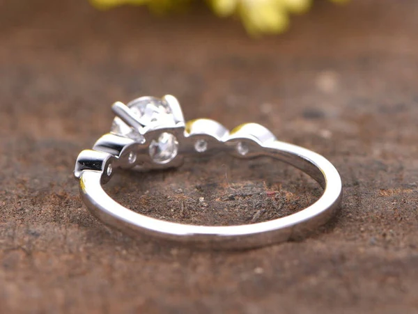 8_67fa9ac2-660d-4b58-a994-5c4d4e69461e_600x600 Round Moissanite Solitaire Diamond Engagement Ring, Moissanite Wedding Ring, Silver Moissanite Diamond Women Ring, Proposal Gold Ring For Her