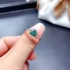 Dainty & Gorgeous Green Moissanite Ring 2ct D Color Anniversary Gift For Wife, Sterling Silver and Solid Gold Women Ring For Wedding Gift, Women's Ring Promise ring, Proposal Ring For Her