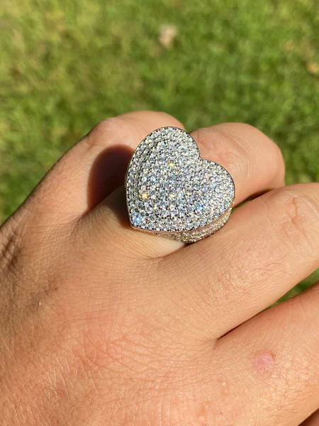 Moissanite Diamond Customized Men Diamond Ring, Sterling Silver Champion Men Ring For Birthday Gift, Gold Plated Diamond Ring, Men Ring