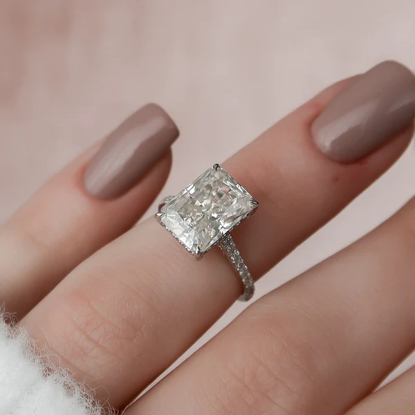 9_54f042a7-1d76-4c93-aa64-44b485f35b6a_600x600 Radiant Moissanite Solitaire Diamond Engagement Ring, Sterling Silver Moissanite Diamond Wedding Ring For Bridal, 10K/14K Gold Anniversary Diamond Ring For Gift