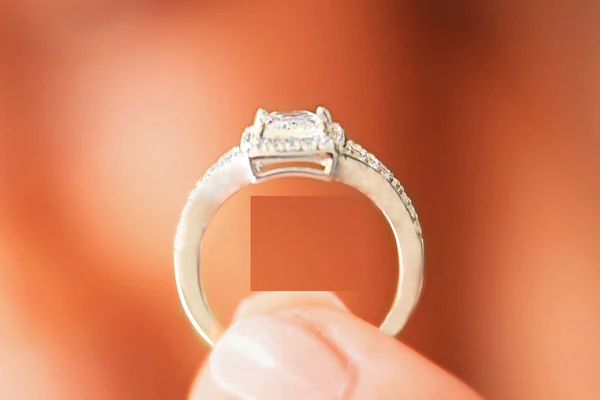 Radiant Halo Moissanite Solitaire Diamond Engagement Ring, Moissanite Wedding Ring, Silver Moissanite Diamond Women Ring, Proposal Gold Ring For Her