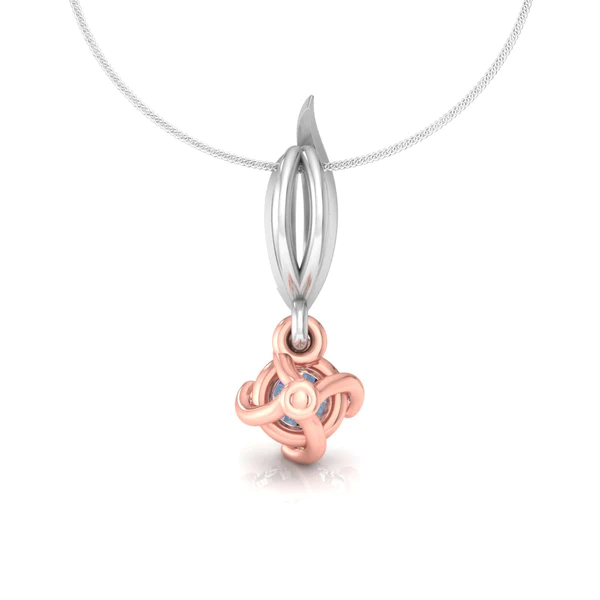 Round Diamond Sterling Silver Solitaire Women Pendant, Moissanite Diamond Pendant, Moissanite Women Pendant, Anniversary Gift Pendant, Engagement Gift Women Pendant