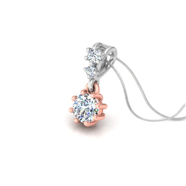 AL1ZE-C1-PD012-A_600x600 Round Diamond Sterling Silver Solitaire Women Pendant, Moissanite Diamond Pendant, Moissanite Women Pendant, Anniversary Gift Pendant, Engagement Gift Women Pendant