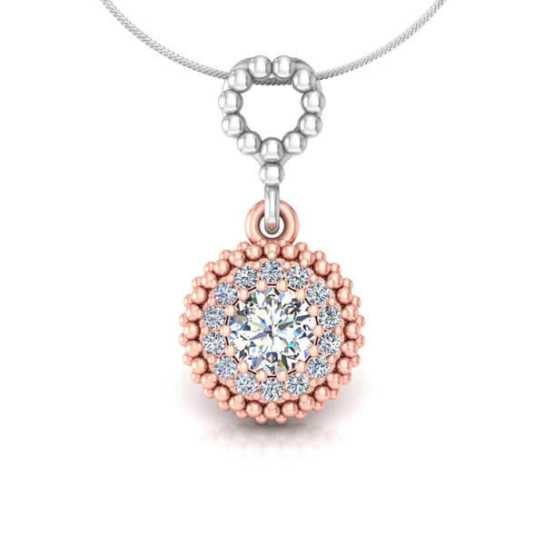 Round Diamond Sterling Silver Solitaire Women Pendant, Moissanite Diamond Pendant, Moissanite Women Pendant, Anniversary Gift Pendant, Engagement Gift Women Pendant