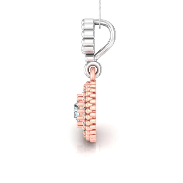 Round Diamond Sterling Silver Solitaire Women Pendant, Moissanite Diamond Pendant, Moissanite Women Pendant, Anniversary Gift Pendant, Engagement Gift Women Pendant