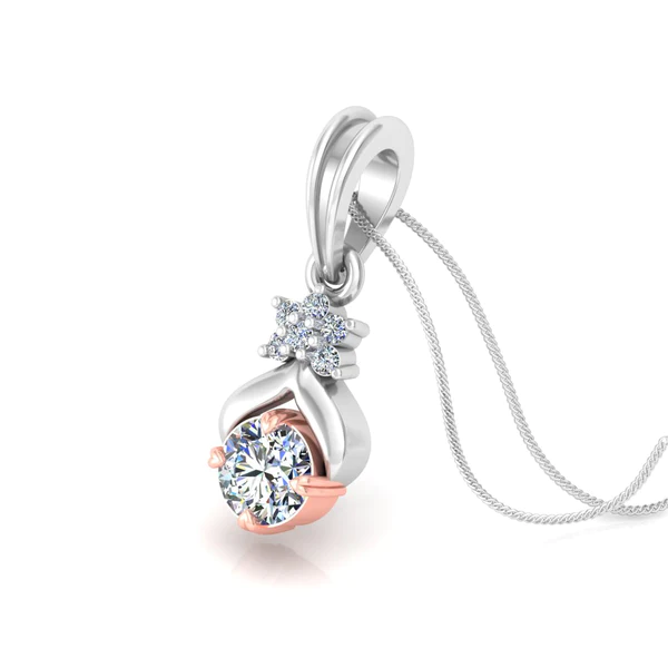 AL1ZE-C1-PD023-A_600x600 Round Diamond Sterling Silver Solitaire Women Pendant, Moissanite Diamond Pendant, Moissanite Women Pendant, Anniversary Gift Pendant, Engagement Gift Women Pendant