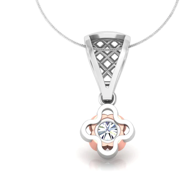 Round Diamond Sterling Silver Solitaire Women Pendant, Moissanite Diamond Pendant, Moissanite Women Pendant, Anniversary Gift Pendant, Engagement Gift Women Pendant