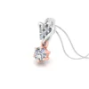 Round Diamond Sterling Silver Solitaire Women Pendant, Moissanite Diamond Pendant, Moissanite Women Pendant, Anniversary Gift Pendant, Engagement Gift Women Pendant