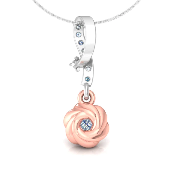 Round Diamond Sterling Silver Solitaire Women Pendant, Moissanite Diamond Pendant, Moissanite Women Pendant, Anniversary Gift Pendant, Engagement Gift Women Pendant