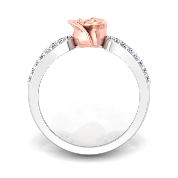 AL1ZE-RC-RG015-B_600x600 Round Moissanite Diamond Rose Shape Engagement Ring, Moissanite Diamond Engagement Ring, Sterling Silver Wedding Ring For Bridal, Solid Gold Anniversary Ring Gift For Her