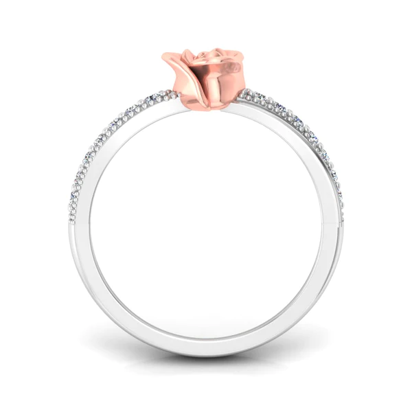 AL1ZE-RC-RG022-B_600x600 Round Moissanite Diamond Rose Shape Engagement Ring, Moissanite Diamond Engagement Ring, Sterling Silver Wedding Ring For Bridal, Solid Gold Anniversary Ring Gift For Her