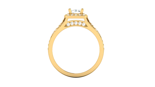 Round Cut Moissanite Halo Diamond Vintage Engagement Ring, Moissanite Wedding Ring, Silver Moissanite Diamond Women Ring, Proposal Gold Ring For Her