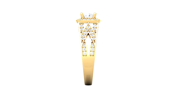 Round Cut Moissanite Halo Diamond Vintage Engagement Ring, Moissanite Wedding Ring, Silver Moissanite Diamond Women Ring, Proposal Gold Ring For Her