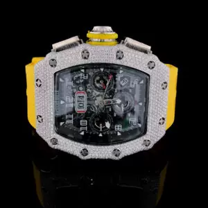 I_2023-05-03 121139 +0000 Rechard Mille Iced Out Diamond Watch, Working VVS Moissanite Diamond Men Wrist Watch, Wedding Gift Diamond Watch For Him