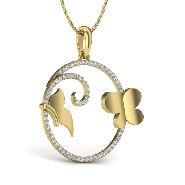 Round Diamond Sterling Silver Solitaire Women Pendant, Moissanite Diamond Pendant, Moissanite Women Pendant, Anniversary Gift Pendant, Engagement Gift Women Pendant