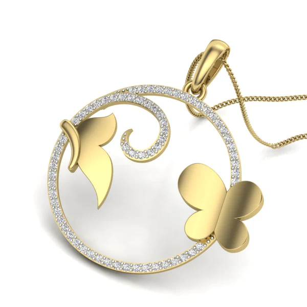 Round Diamond Sterling Silver Solitaire Women Pendant, Moissanite Diamond Pendant, Moissanite Women Pendant, Anniversary Gift Pendant, Engagement Gift Women Pendant