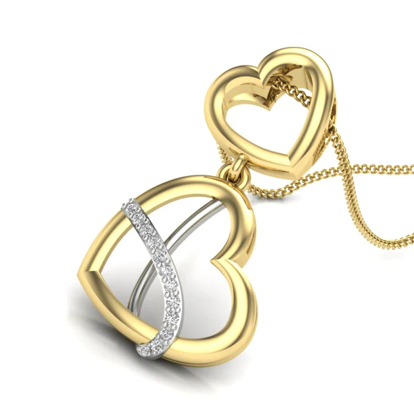 Round Diamond Sterling Silver Solitaire Women Pendant, Moissanite Diamond Pendant, Moissanite Women Pendant, Anniversary Gift Pendant, Engagement Gift Women Pendant