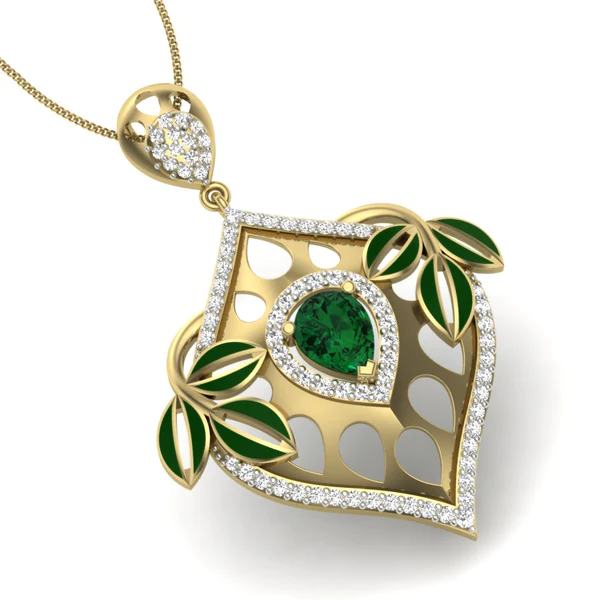 Round Diamond Sterling Silver Solitaire Women Pendant, Moissanite Diamond Pendant, Moissanite Women Pendant, Anniversary Gift Pendant, Engagement Gift Women Pendant