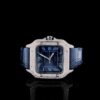 Cartier Santos Moissanite Diamond Full Iced Out Men Watch, Stainless Steel Yellow Gold Plated Men Watch For Birthday Gift
