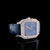 Cartier Santos Moissanite Diamond Full Iced Out Men Watch, Stainless Steel Yellow Gold Plated Men Watch For Birthday Gift