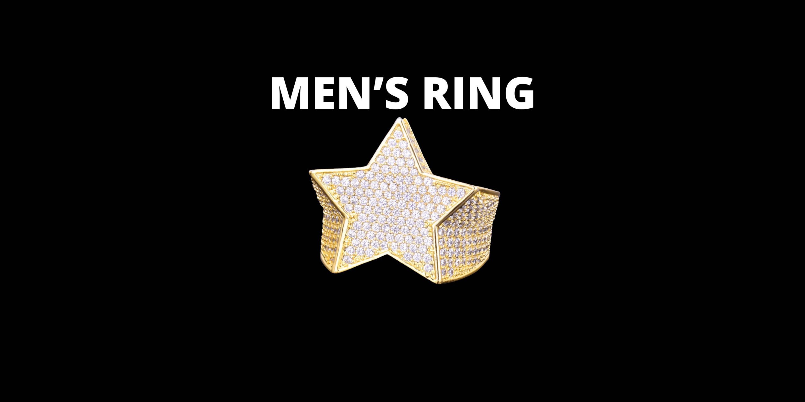 925 Sterling Silver Moissanite Diamond $ Sign Men Ring, Fully Iced Men Pinky Ring, Round Moissanite Diamond Hip Hop Ring For Him